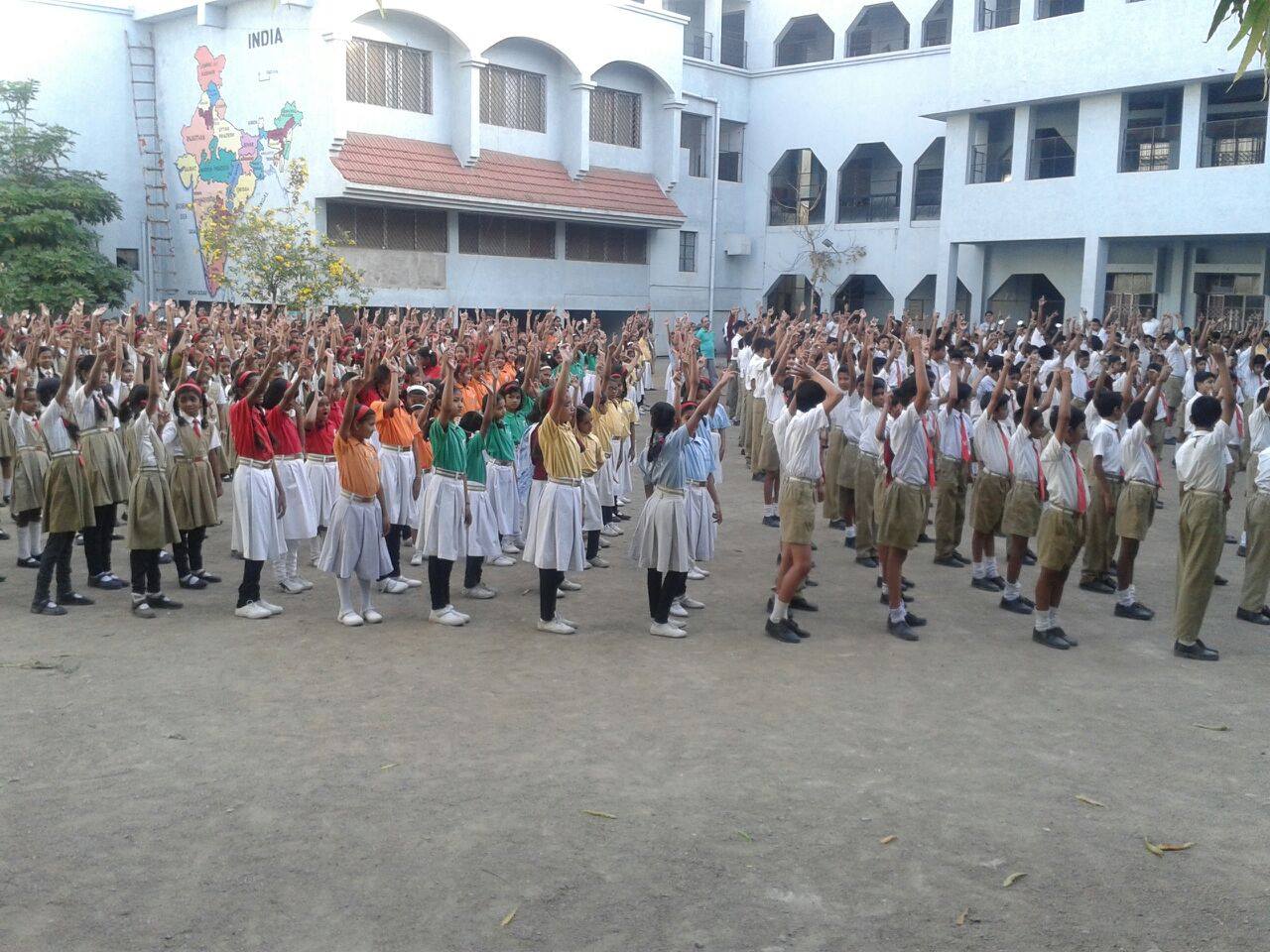 JS Yog Training in Somalwar School (Khamla) for International Yoga Day June 21, 2015