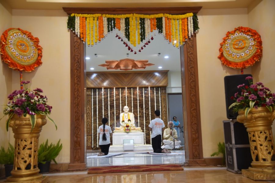 Vastu Shanti via collective yogasanas at the newly built Paduka bhawan 10